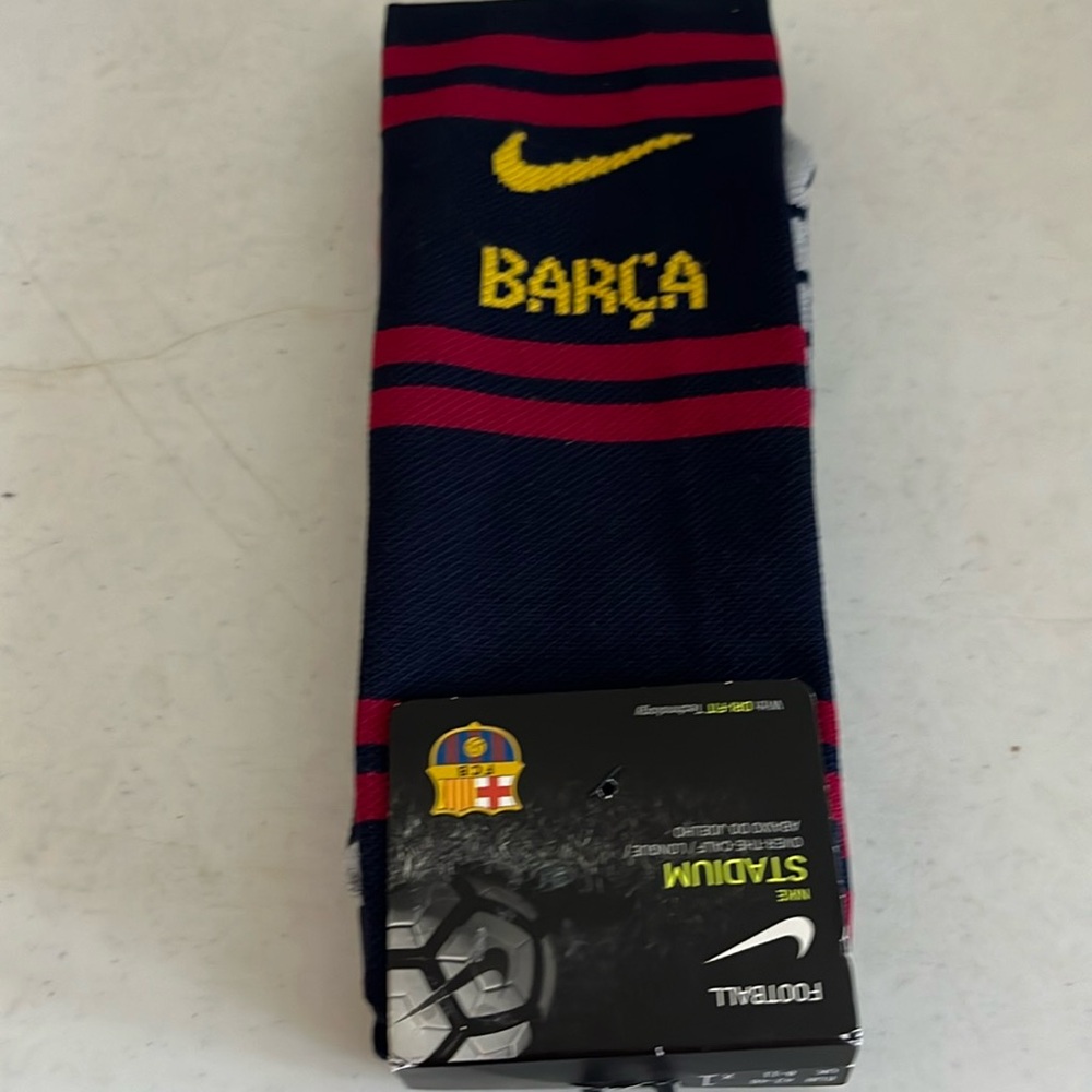 Barca soccer socks nwt  Nike stadium socks